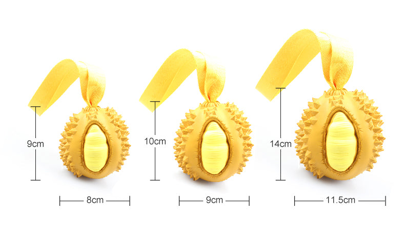 Durian shapes pet dog puzzle soft rubber ball chew toy