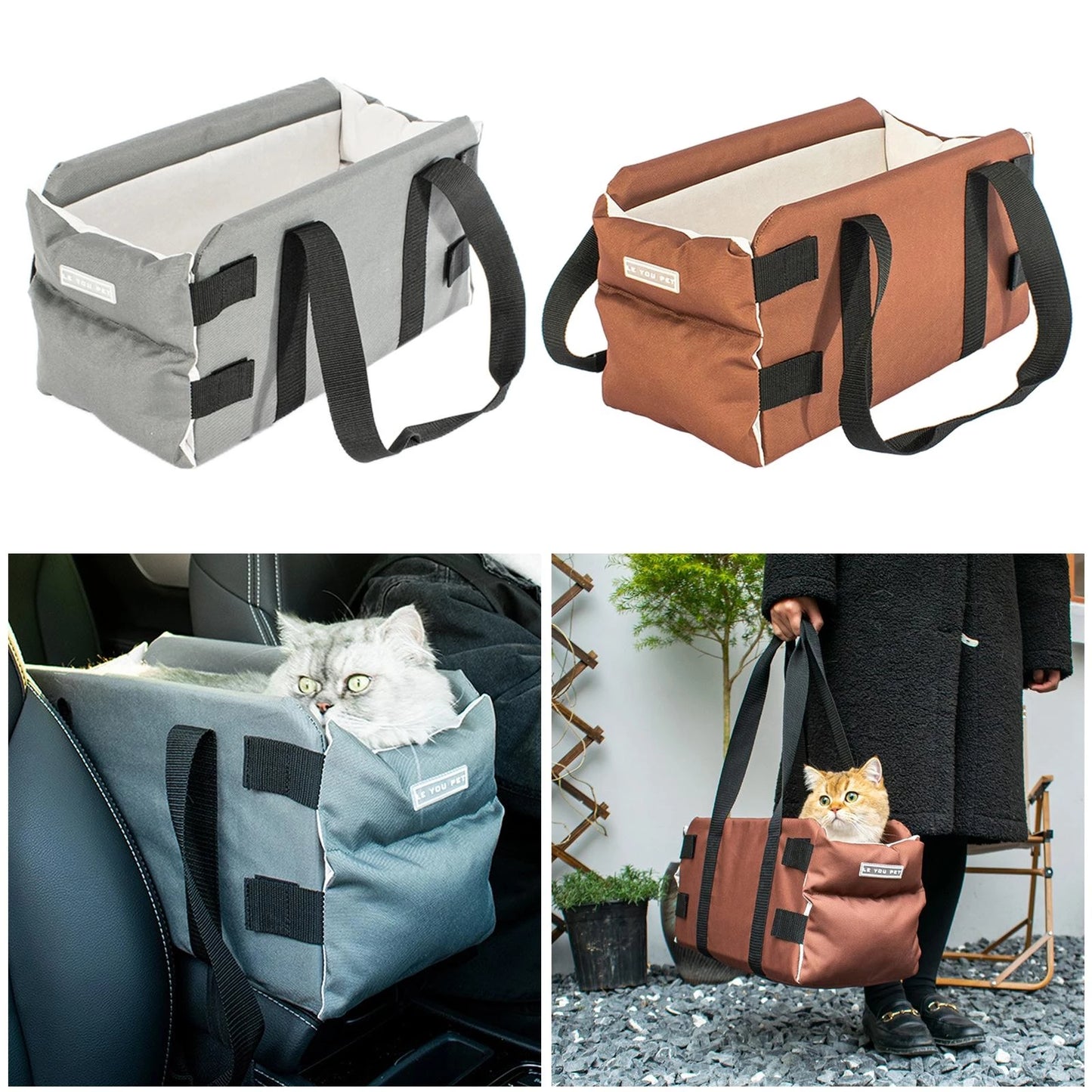 Coopetcn Small Dog Car Carrier 48x22x24cm Pet Travel Products