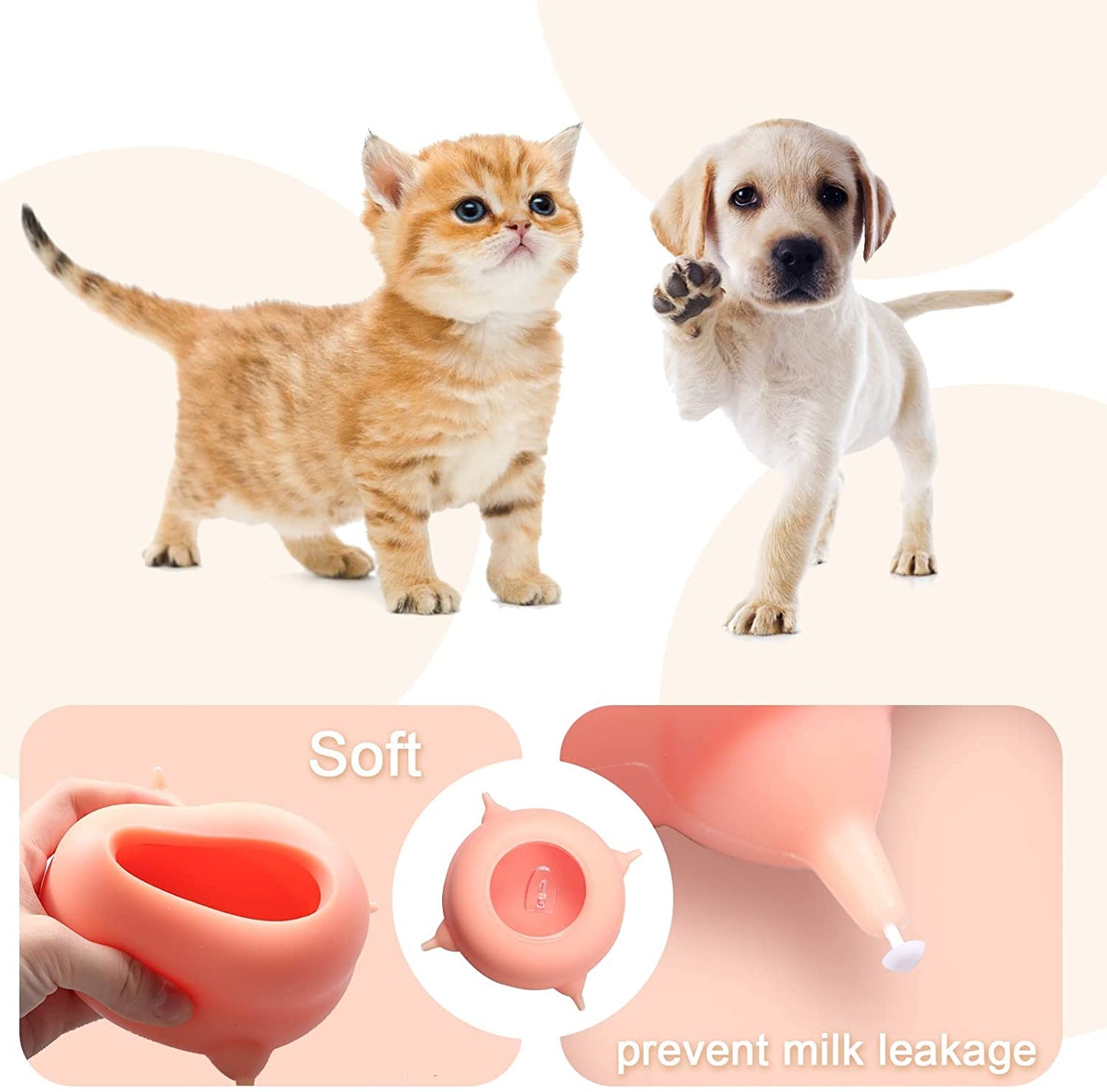 Coopetcn Puppy Kitten Feeder Milk Bowl 5.7*5.7x2.4 inches Feeding Supplies