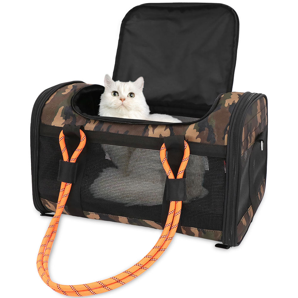 Coopetcn Portable Cat Carrier Bag Foldable Breathable 30*45*29cm Pet Travel Products