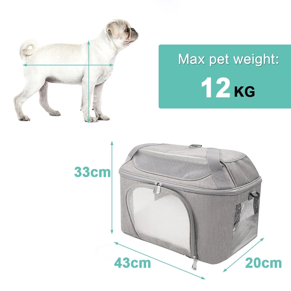 Coopetcn Dog Breathable Backpack Travel Airline Approved Transport Bag 33*43*20cm Pet Carriers Products