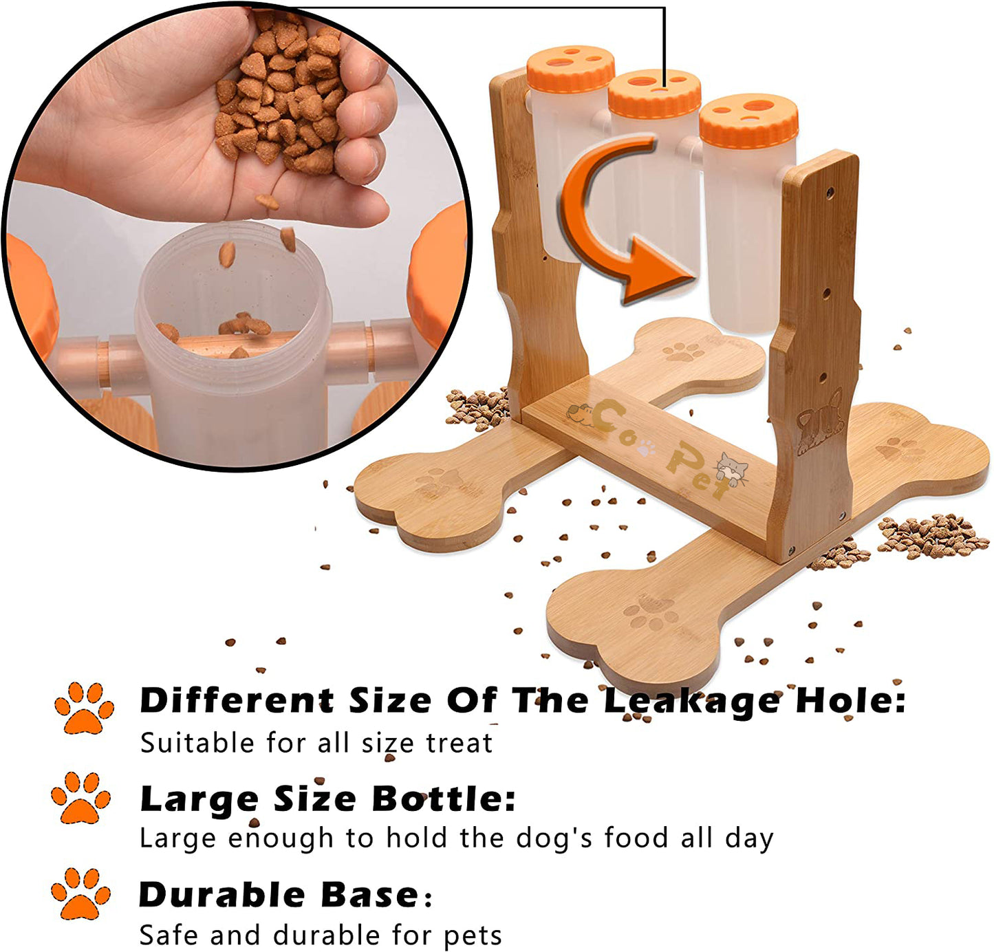 Coopetcn Adjustable Treats Dispenser For Dog Feeding Supplies