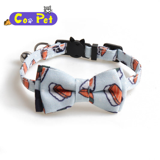 Coopetcn Dog Collar 1.0*28cm with Bow Tie for Girl Dog Adjustable Dog Collar