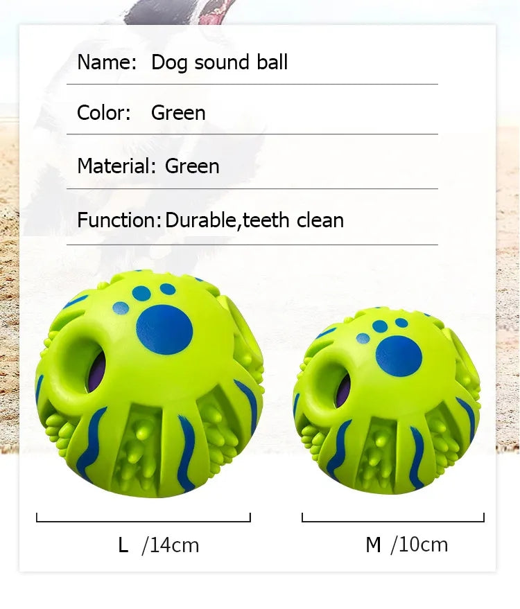 Squeaky Pet Toy Grinding Tooth 14cm Rubber Dog Toy Balls