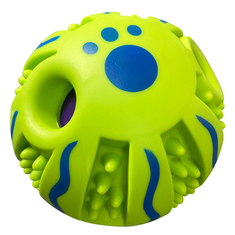 Squeaky Pet Toy Grinding Tooth 14cm Rubber Dog Toy Balls