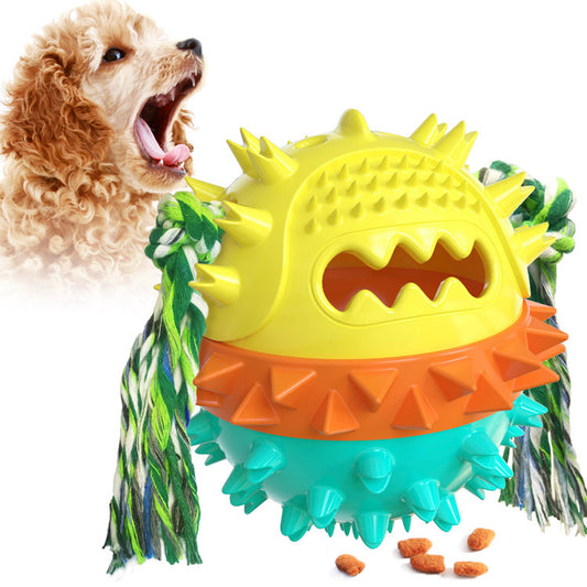 COOPET Pet Dog Chew Toys Puppy Molar Grinding Squeak Pet Ball