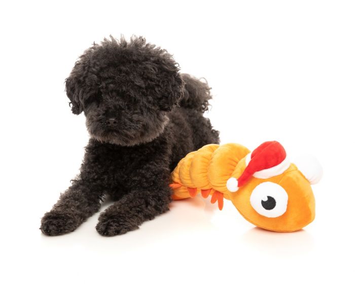 COOPET Plush Toys for Christmas Toys Gift Soft Prawn Pet Products Toys