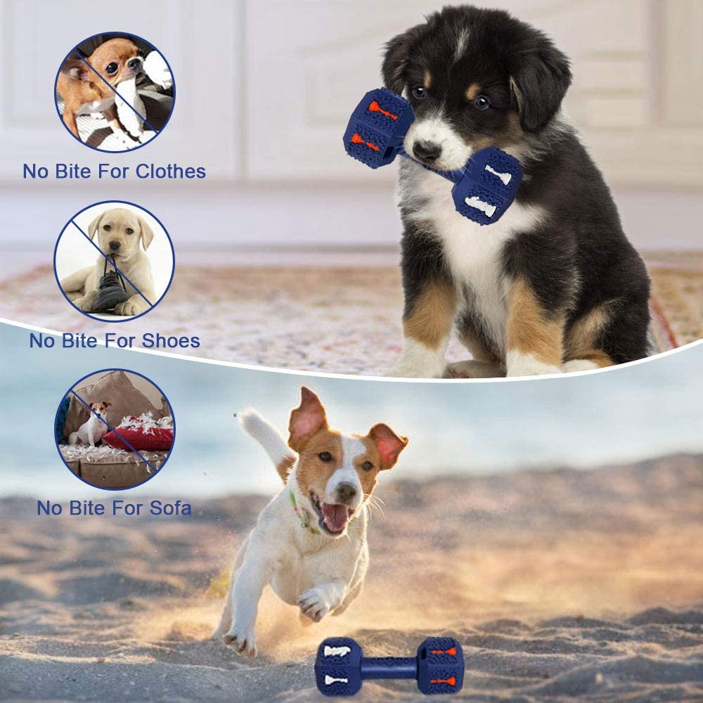 Dog Chew Toys for Aggressive Chewers,Tough Durable Indestructible Dog Toys 5.9 x 2.7 x 2.7 inches