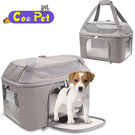 Coopetcn Dog Breathable Backpack Travel Airline Approved Transport Bag 33*43*20cm Pet Carriers Products