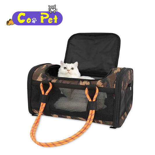 Coopetcn Portable Cat Carrier Bag Foldable Breathable 30*45*29cm Pet Travel Products