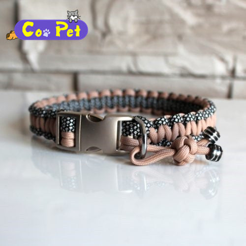 Coopetcn Bohemia Handmade Paracord Pet Collar Adjustable Dog collar